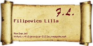 Filipovics Lilla névjegykártya